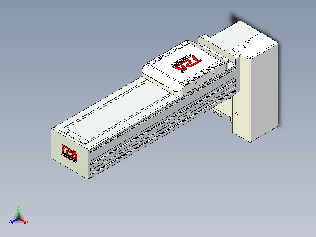同步带全封闭直线模组TPA-HCB-85D-90-L150-LP-Y-P20-N3正等轴测图