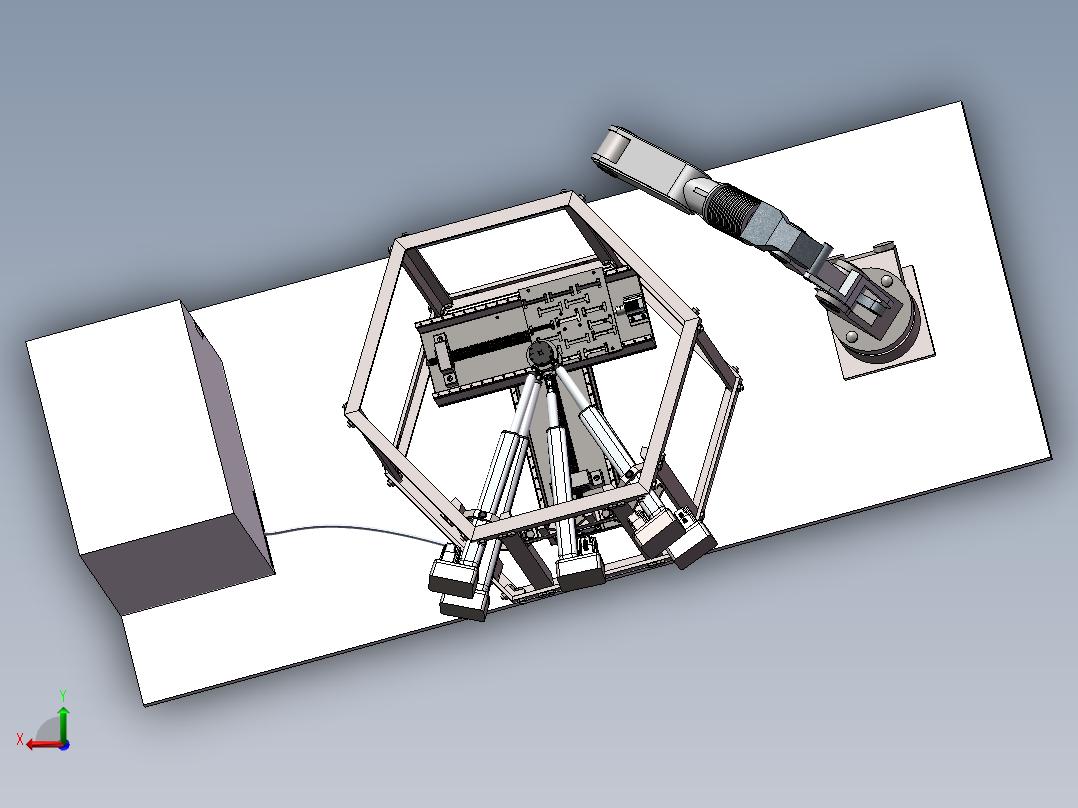 五自由度虚拟机床SW三维图=1089563=200后视图
