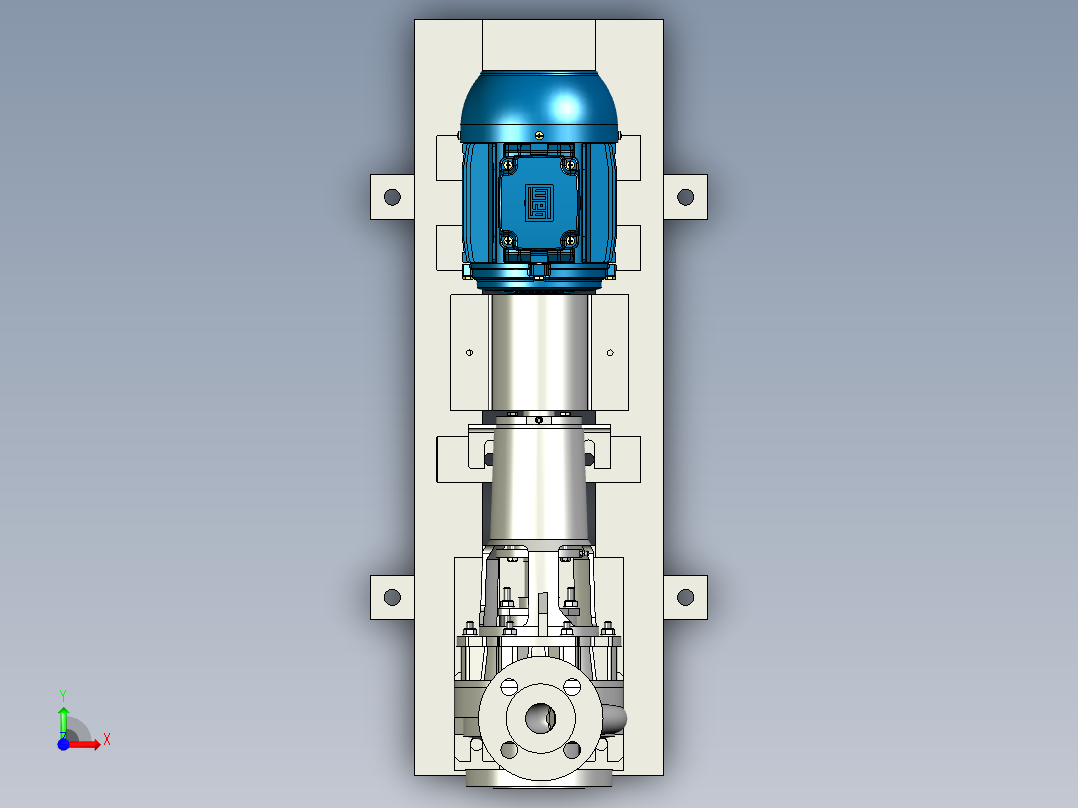 174离心泵结构3D图纸 iges格式前视图