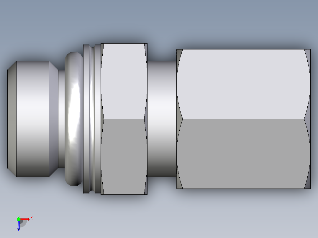 卡套式工业通用硬管接头EO_Male_Stud_connector_GEO06ZLLMCF俯视图
