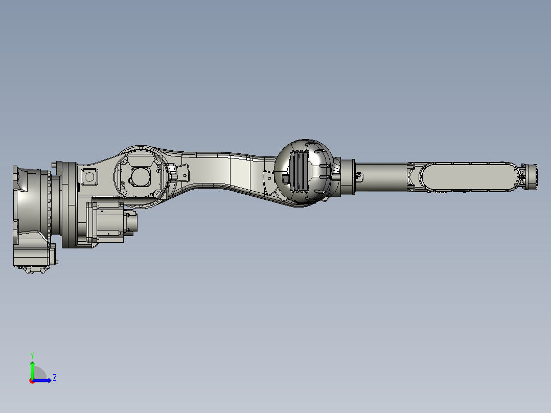 川崎rs050n六轴工业机器人三维模型资料左视图