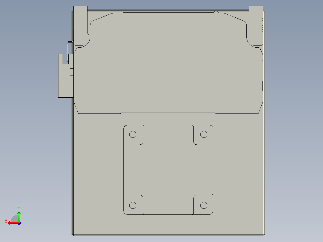 直线模组LHA170-S1500-D设计图纸后视图