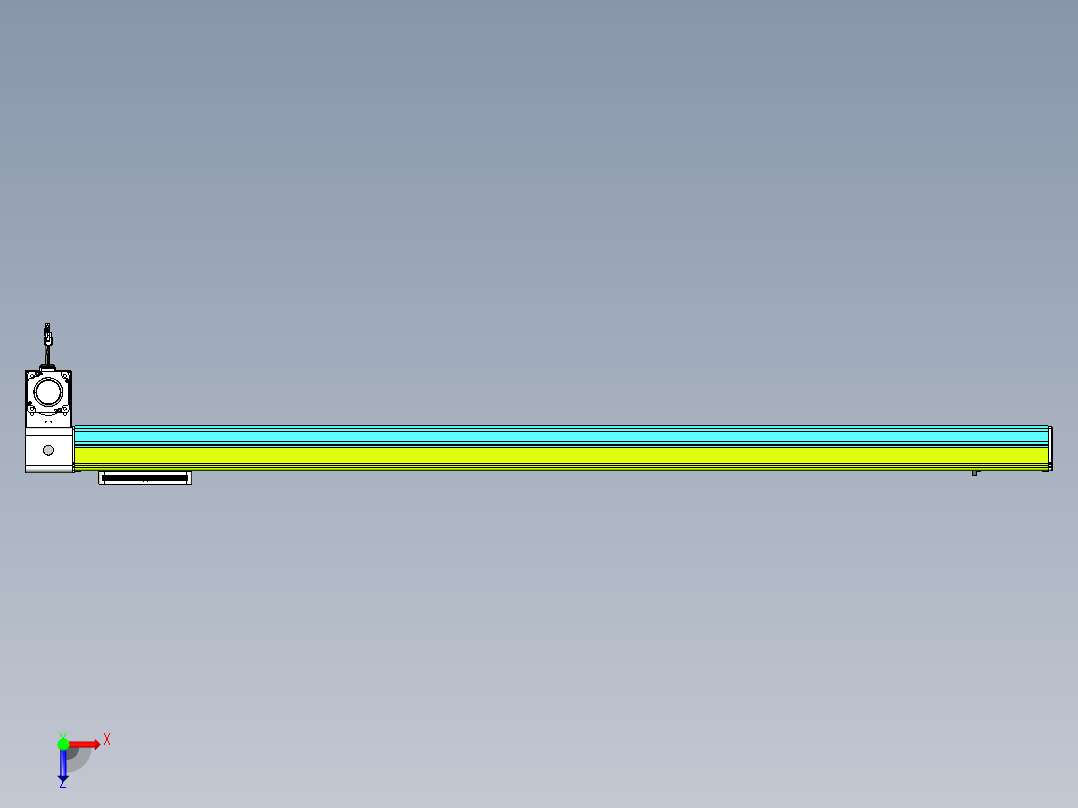 威洛博VBC同步带传动一无尘环境VBC17-L45-S1600-BLD-ZP75-C3俯视图