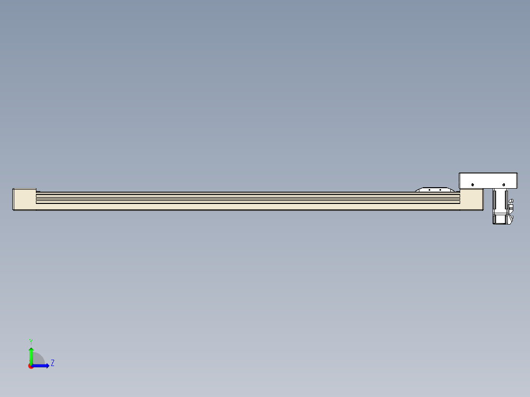 同步带全封闭直线模组TPA-HCB-65S-90-L950-M-C-P10-N3左视图