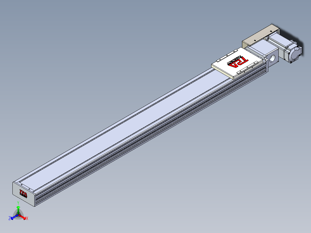 同步带全封闭直线模组TPA-HCB-110D-90-L950-MR-C-P40-N3正等轴测图