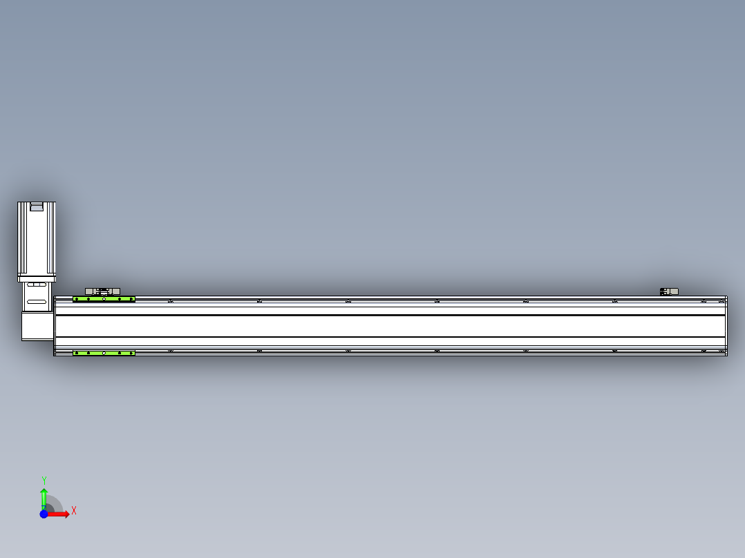 同步带滑台-半封闭B13-L90-S1250-R-Z86-D3前视图