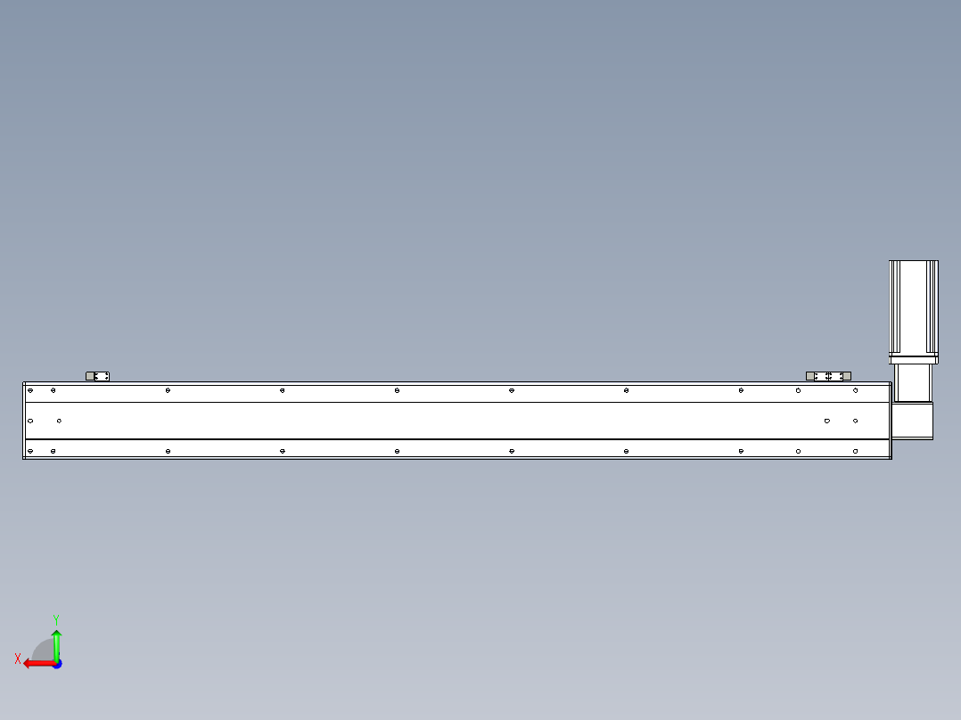 同步带滑台-半封闭B13-L90-S1250-R-Z86-D3后视图