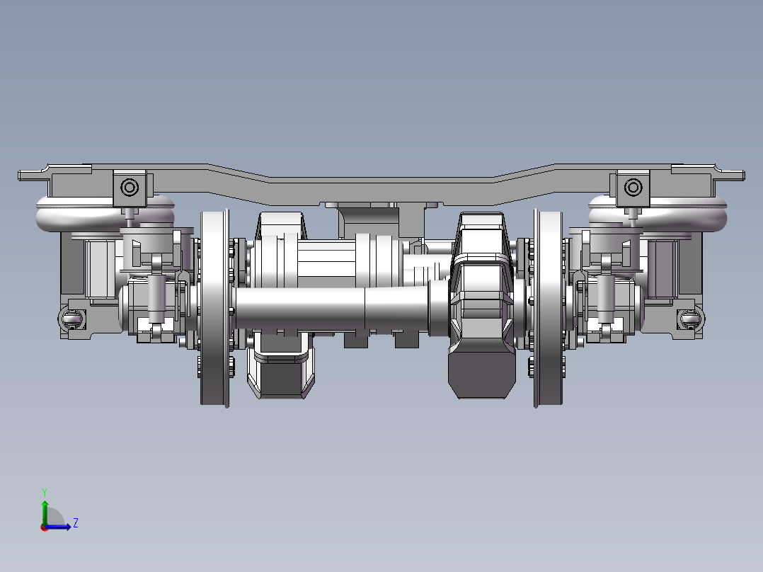 动车转向架左视图