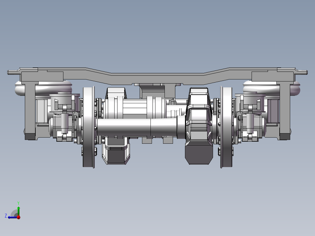 动车转向架右视图