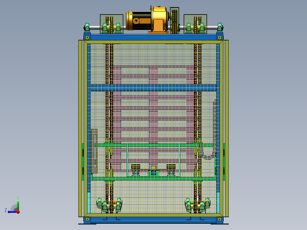 拆垛机sw18可编辑右视图