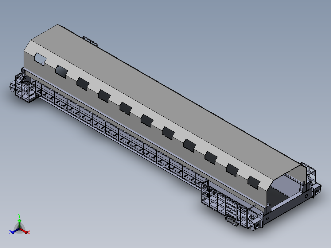 移动模架造桥机结构有限元分析(sw+cad+说明书)正等轴测图