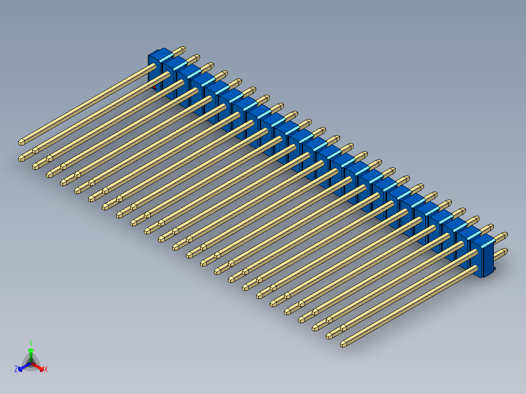 彩色公头100mil（2.54mm）系列-DS1021_blue_2x24p_100mil_Type43_rev1.0