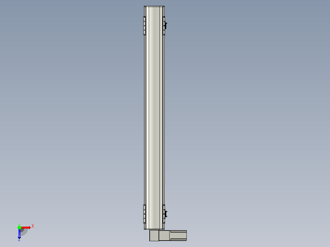 直线模组WG-LHB12-S1050-L(B)设计图纸俯视图