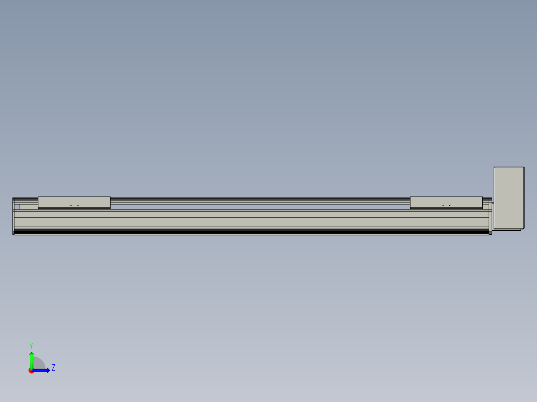 直线模组LHB21-L40-S1050-LU设计图纸左视图
