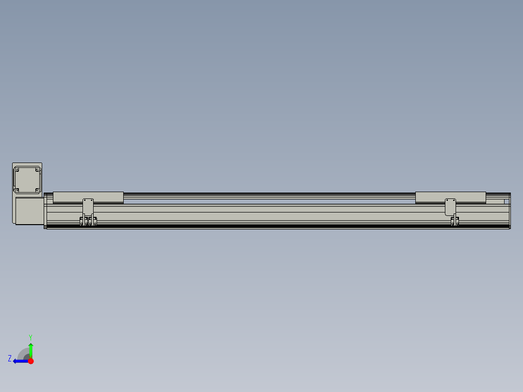 直线模组LHB21-L40-S1050-LU设计图纸右视图