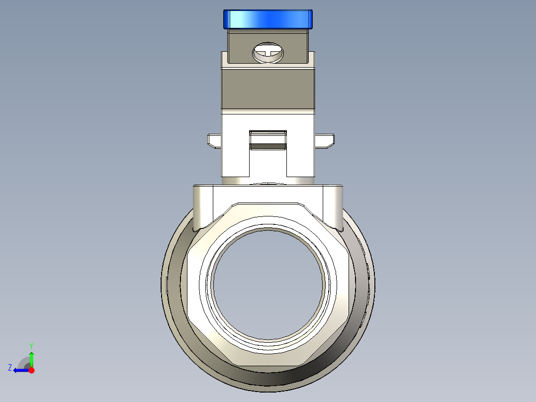 管道手动球阀-水管开关阀-手动阀门手动不锈钢内螺纹球阀DN40右视图