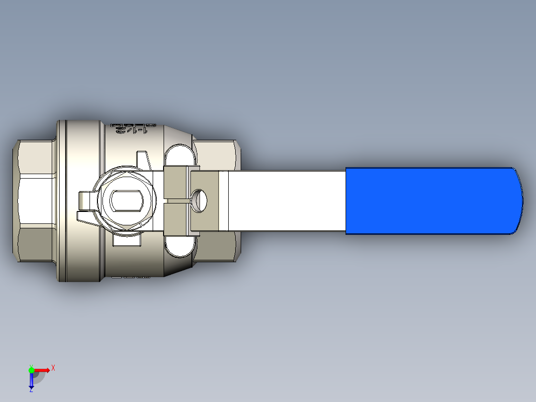 管道手动球阀-水管开关阀-手动阀门手动不锈钢内螺纹球阀DN40俯视图