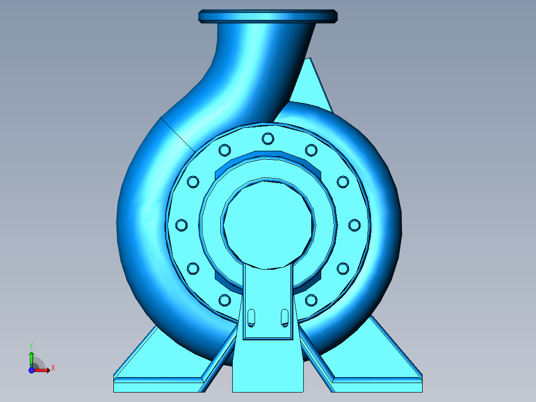 离心水泵模型前视图