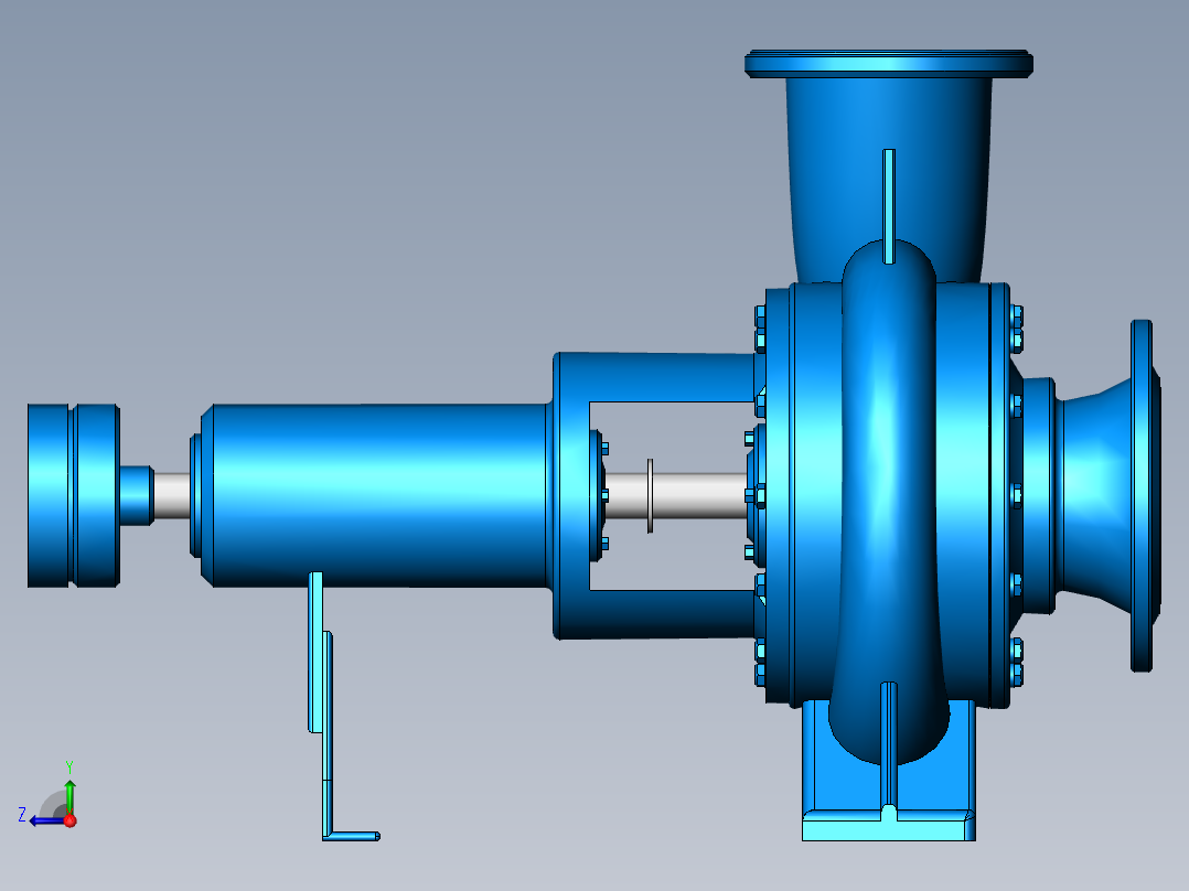 离心水泵模型右视图