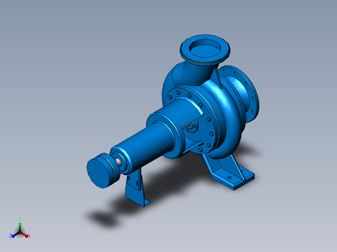 离心水泵模型正等轴测图