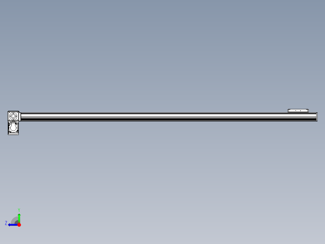 同步带全封闭直线模组TPA-HCB-105D-90-L1650-LP-Y-P20-N3右视图