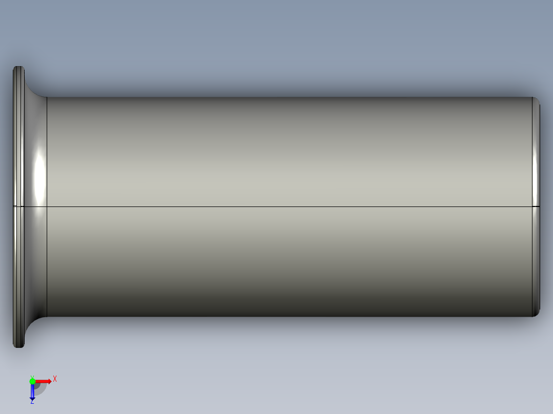 软管与硬管连接用工业通用接头0127_08_00俯视图