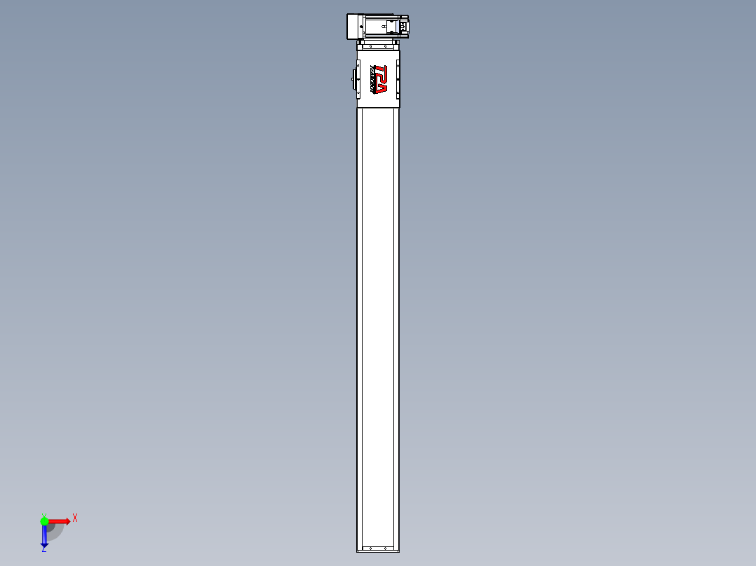 同步带全封闭直线模组TPA-HCB-110D-90-L1100-RU-Y-P40-N3俯视图