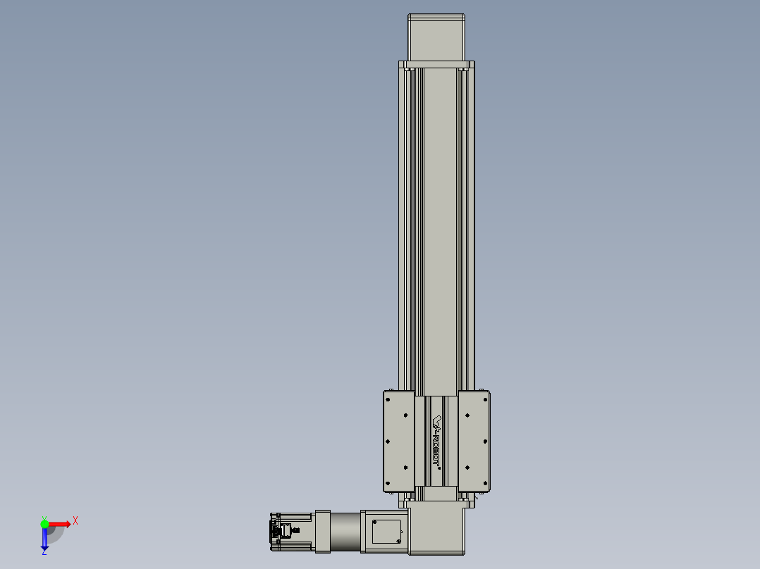 威洛博直线电机模组EB16-L208-S650-R-ZP75-MS3-5K俯视图