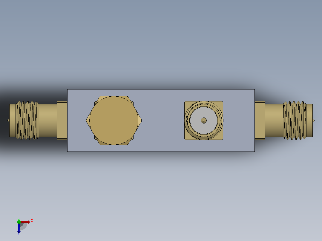 SMA接口15俯视图