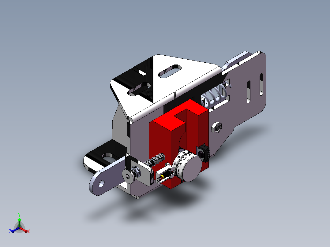 电梯制动能力检测辅助工具正等轴测图