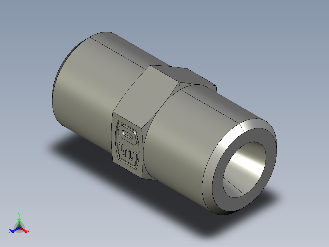 卡套式工业通用硬管接头EO Union G06S71X正等轴测图