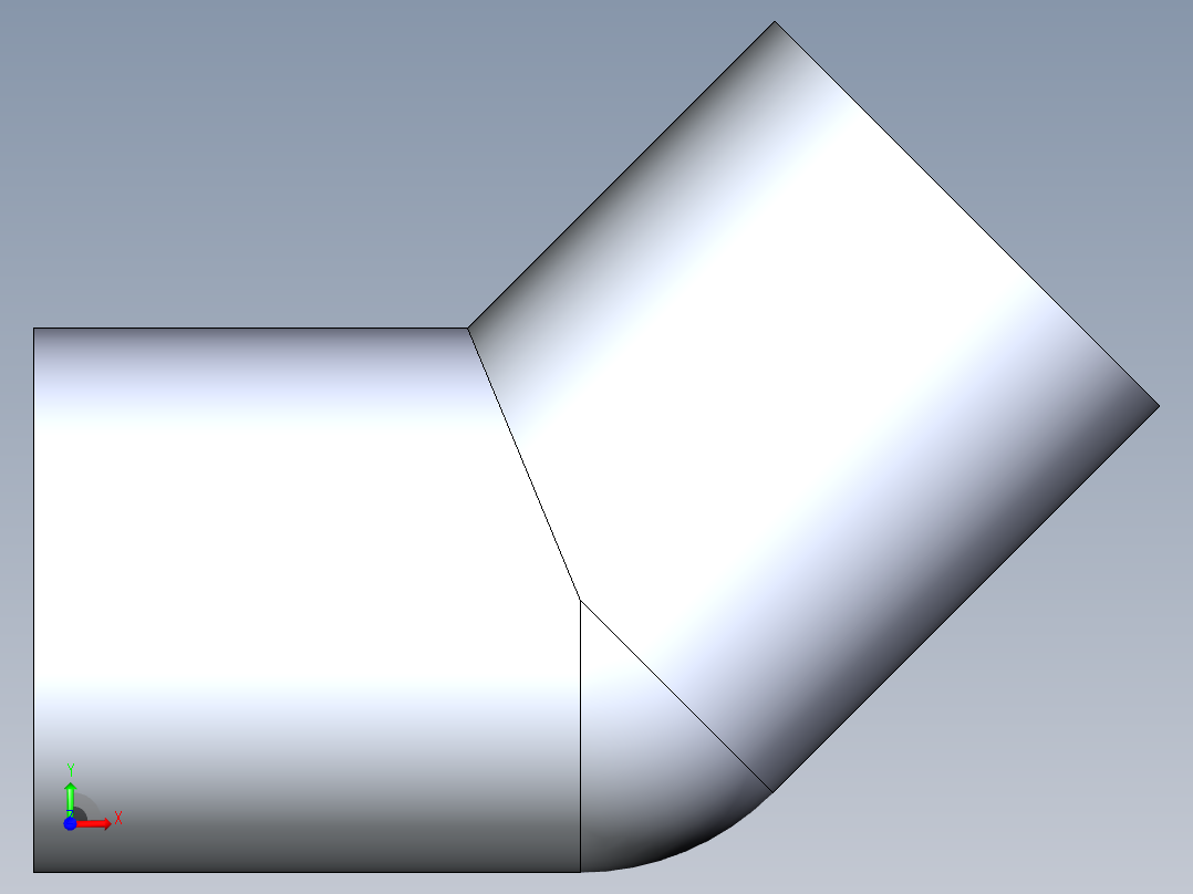 CPVC管件08-Sch80_45Elbow_SxS_9817-005 _0.5in前视图