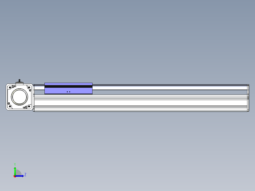 同步带滑台-半封闭B17-L100-S450-L-P75-D3-N3左视图