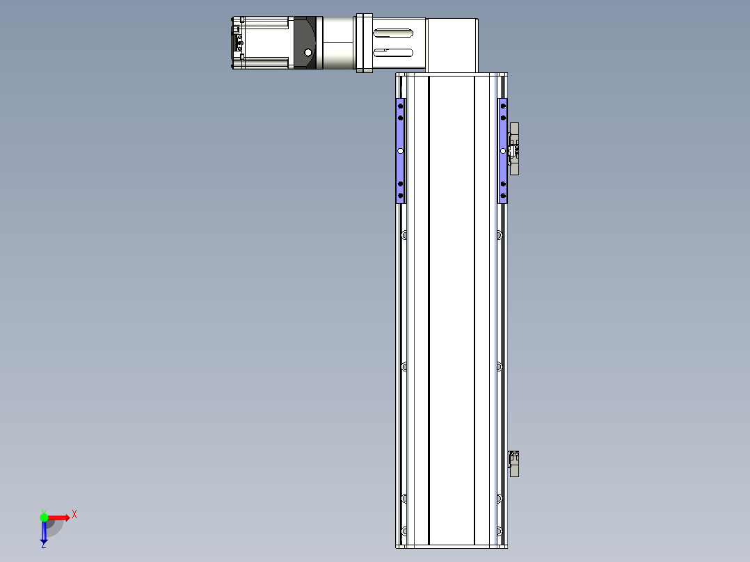 同步带滑台-半封闭B17-L100-S450-L-P75-D3-N3俯视图