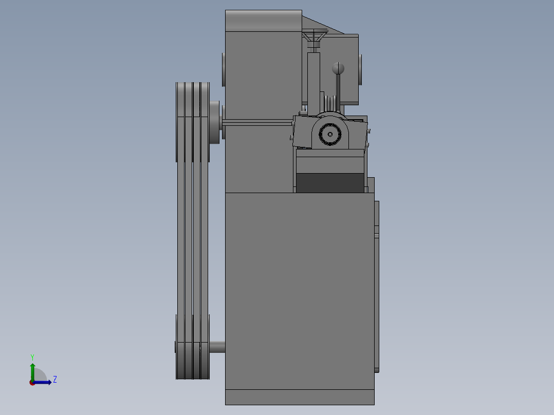 钢筋矫直切断机左视图