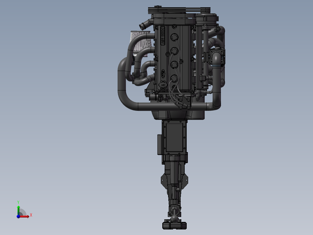 福特嘉年华发动机前视图