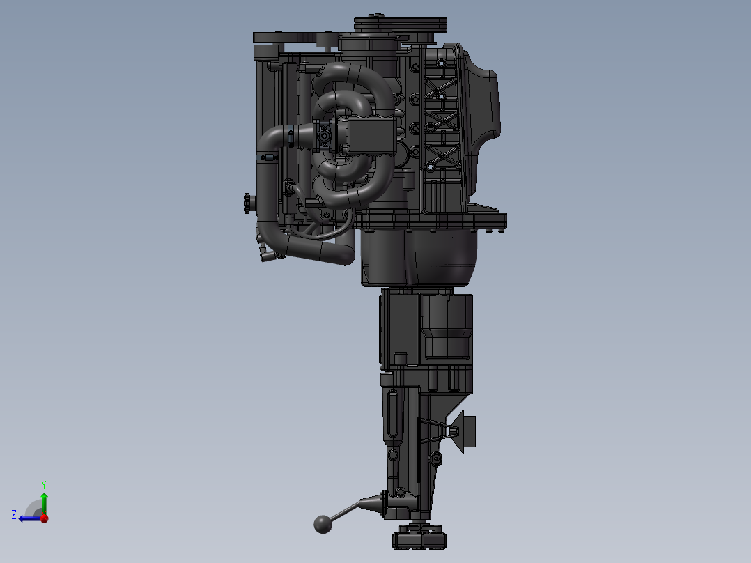福特嘉年华发动机右视图