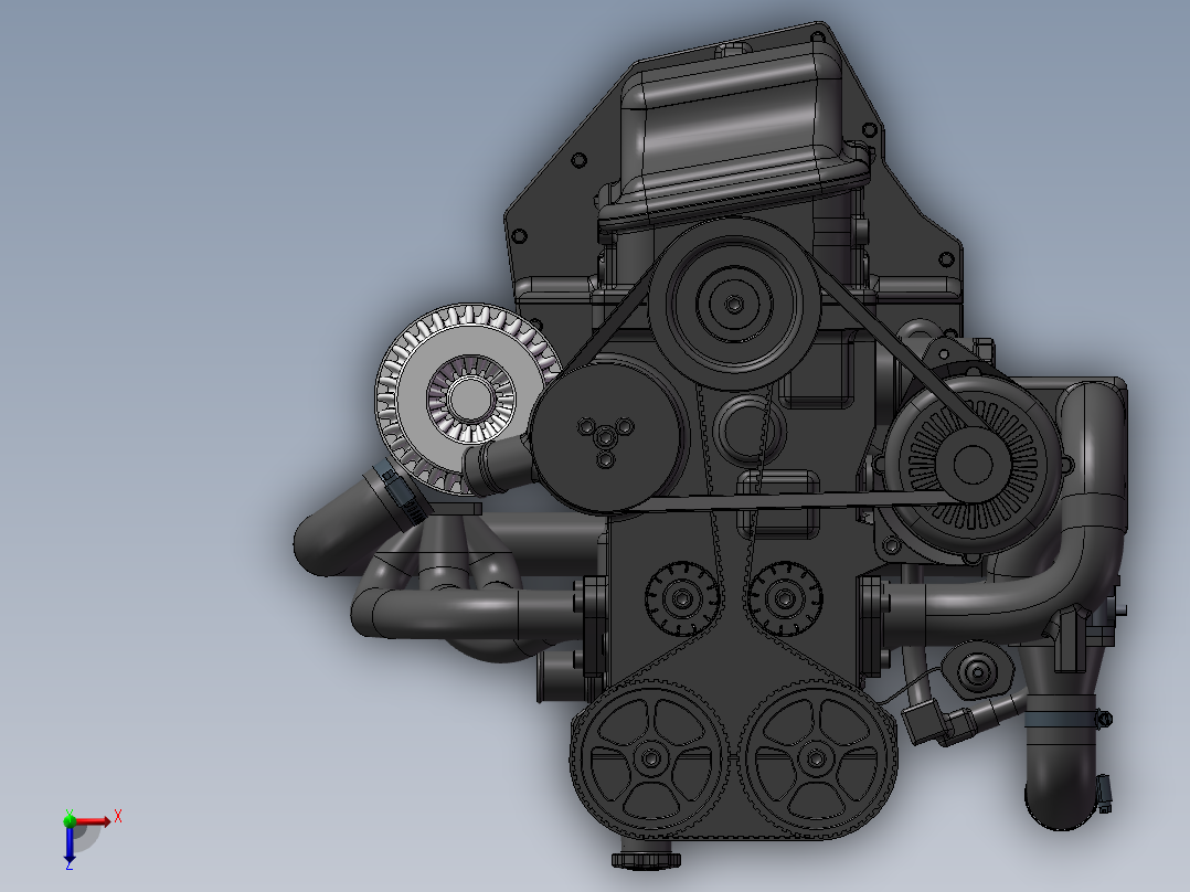 福特嘉年华发动机俯视图