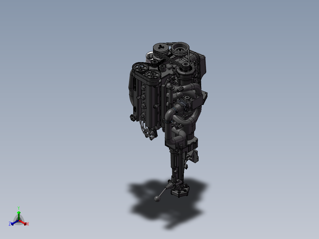 福特嘉年华发动机正等轴测图