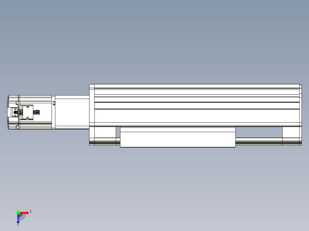 VF丝杆传动-一般环境VF27-Lxx-C-S100-BC-ZP75-C3俯视图