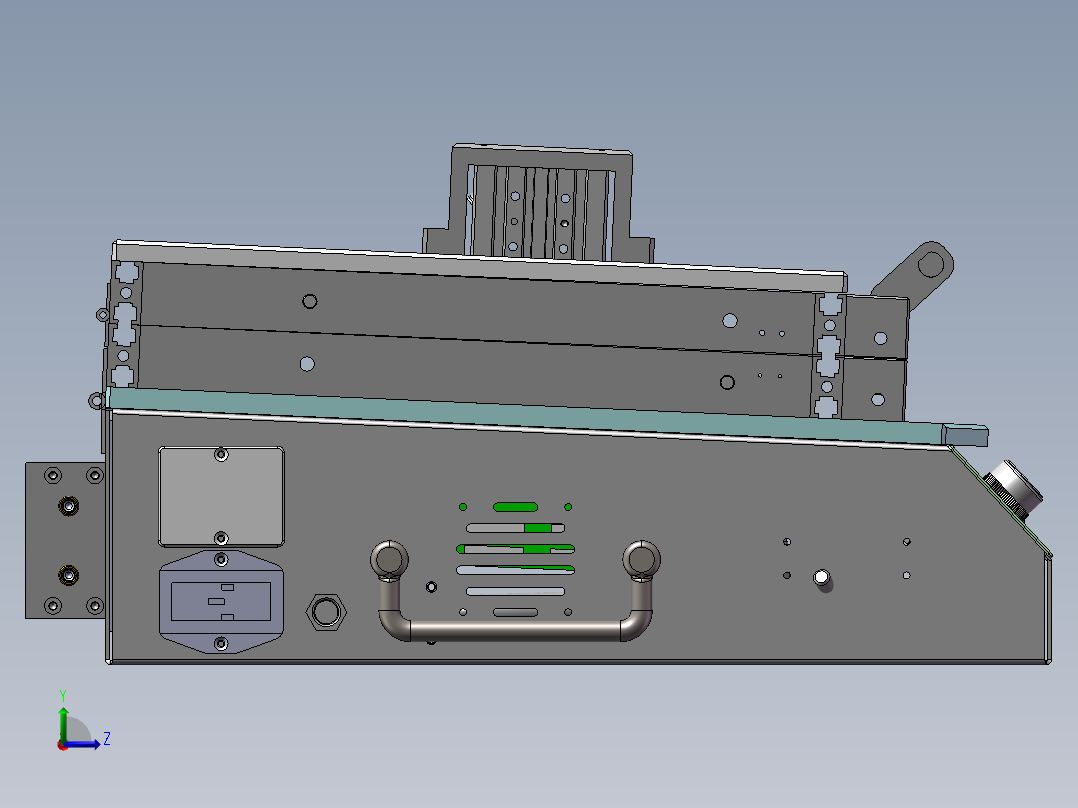 24HDD-IOM_M2 PCB板测试治具左视图