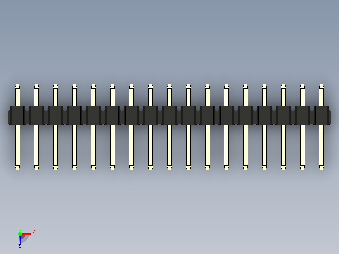 彩色公头100mil（2.54mm）系列-DS1021_black_1x17p_100mil_Type1_rev1.0俯视图