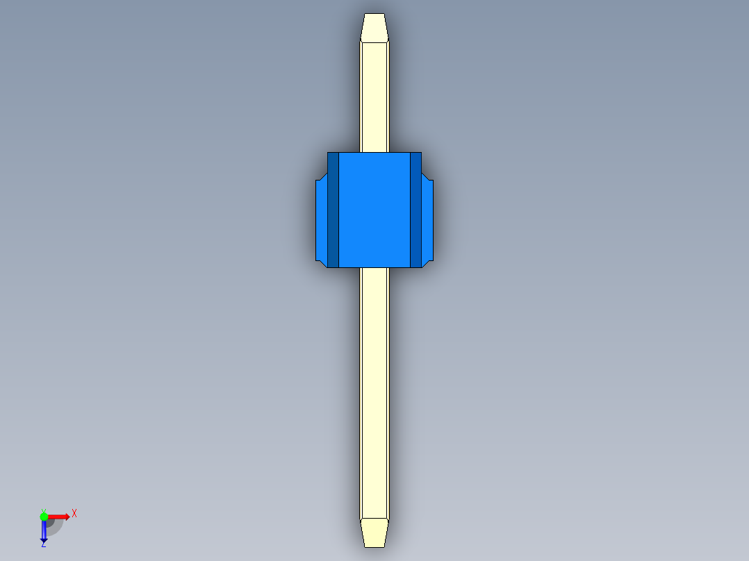 彩色公头100mil（2.54mm）系列-DS1021_blue_2x01p_100mil_Type1_rev1.0俯视图