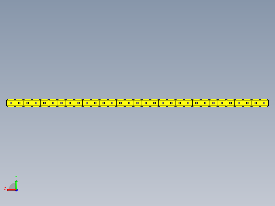 彩色公头100mil（2.54mm）系列-DS1021_yellow_1x31p_100mil_Type5_rev1.0后视图