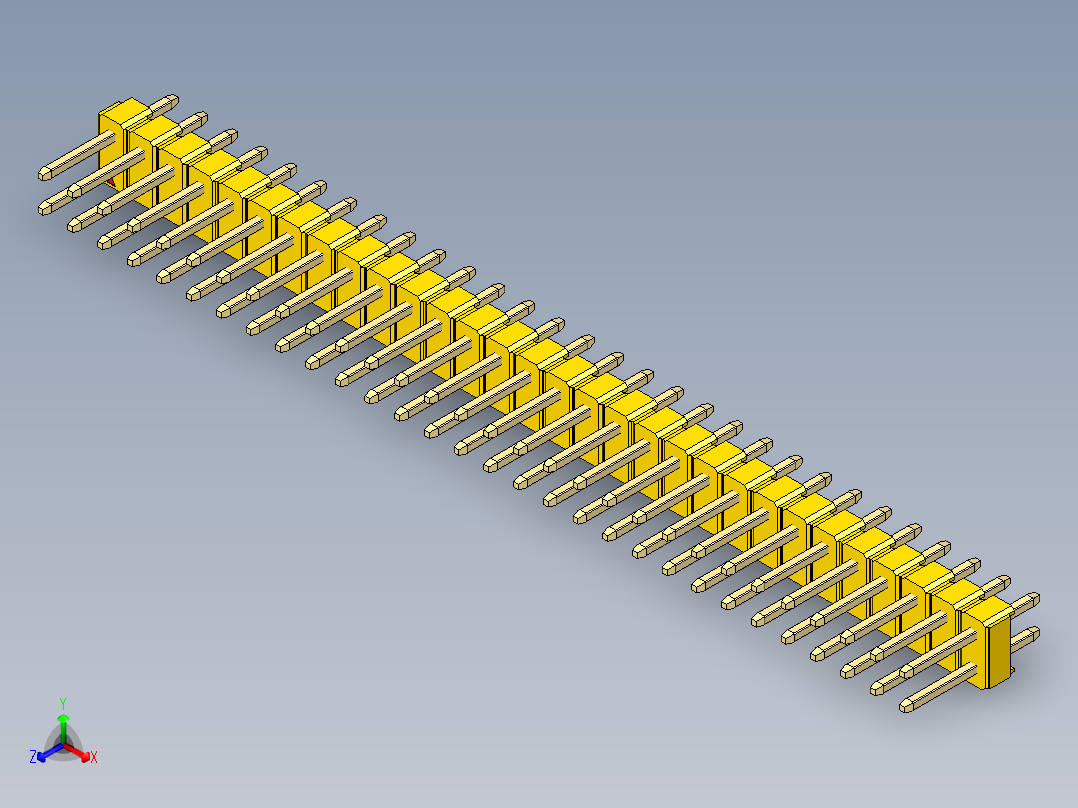 彩色公头100mil（2.54mm）系列-DS1021_yellow_2x30p_100mil_Type1_rev1.0