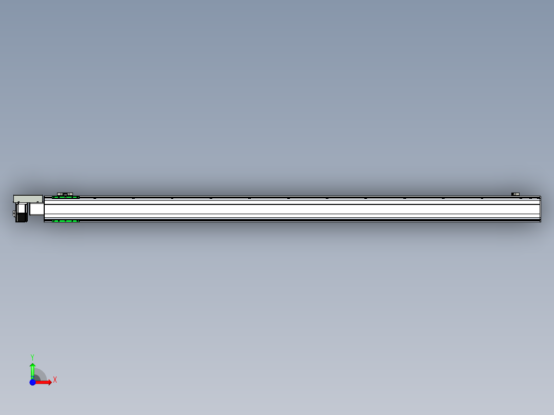 同步带滑台-半封闭B13H-L45-S2300-R-P40-D3前视图