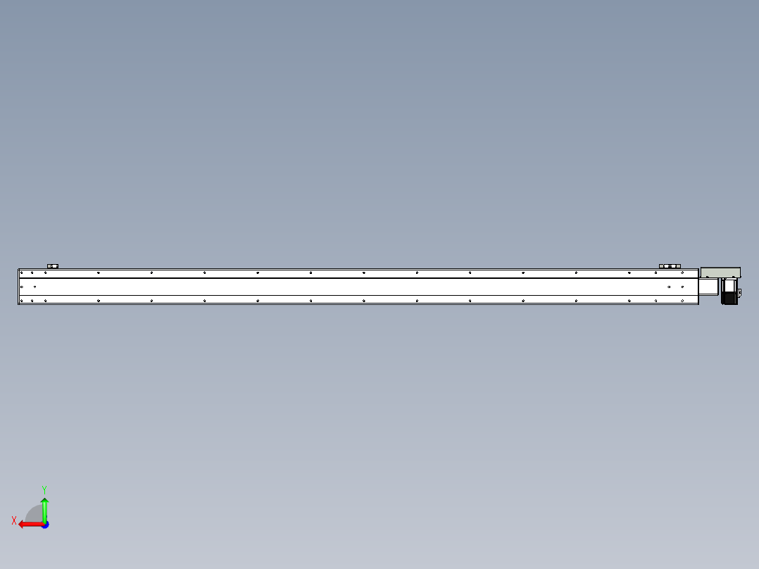 同步带滑台-半封闭B13H-L45-S2300-R-P40-D3后视图