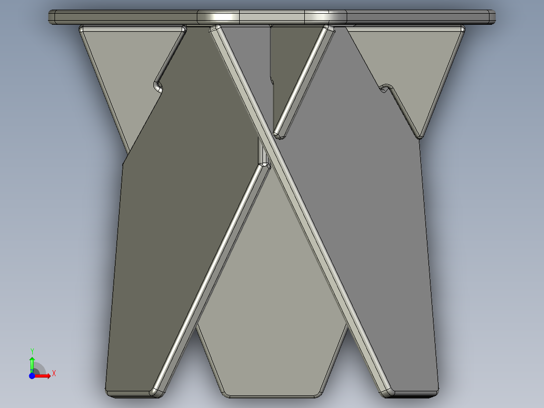 简单的椅子、桌子前视图