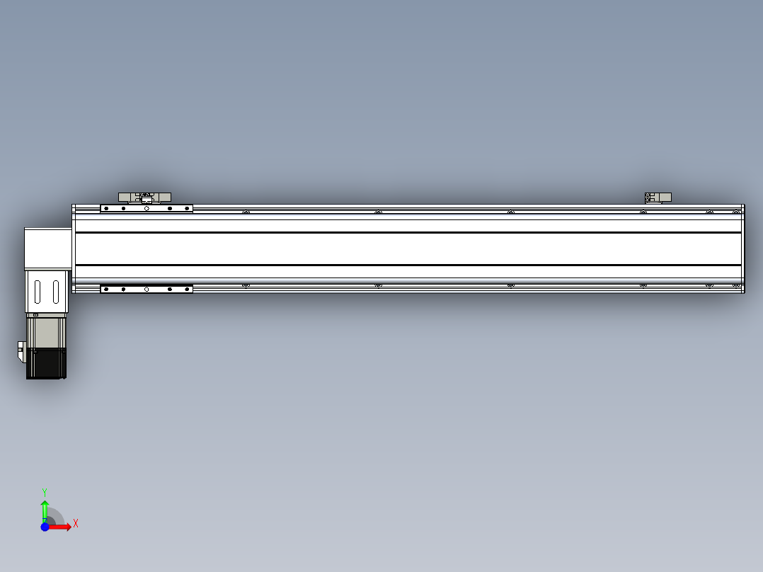 同步带滑台-半封闭B13-L90-S750-L-P40-D3前视图