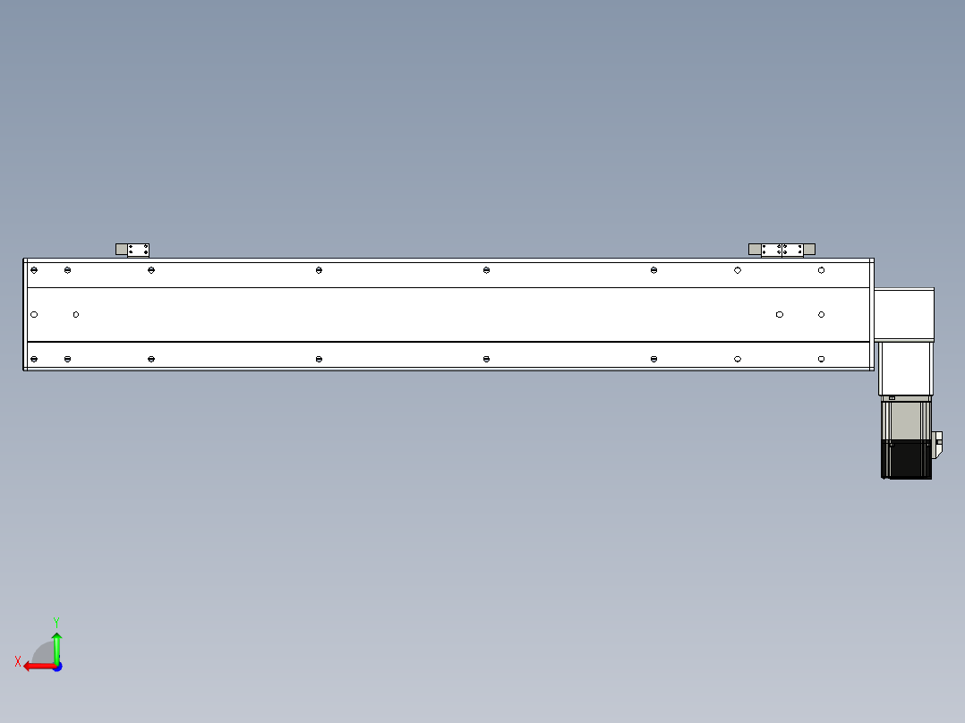 同步带滑台-半封闭B13-L90-S750-L-P40-D3后视图